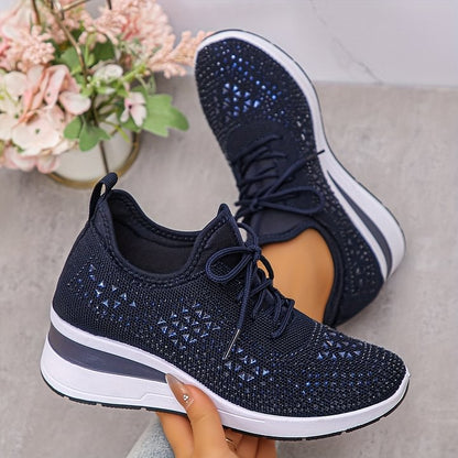 💎 60% DE RÉDUCTION ! 💎 Chaussures de Sport Orthopédiques pour Femme – Cuir Haut de Gamme, Strass Élégants & Soutien Postural Médical ✨👟