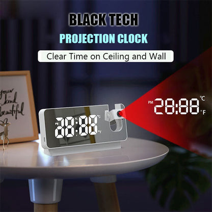 💎 60% DE RÉDUCTION! 💎 Réveil à Projection Miroir – Ultra-Clair, Double Alarme & Port USB de Charge