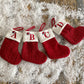 🔥SOLDES -48 % DE RÉDUCTION🔥  Chaussettes en tricot douillettes, sac cadeau brodé en forme de bonbon, chaussette de Noël avec lettre