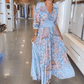 🎁 60% DE RÉDUCTION ! 🌼 Nouveauté 2026 | Robe Longue à Cordon Fleuri – Élégance Estivale Naturelle 🌿✨