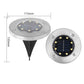 🔥 Offre Exceptionnelle -50% ✨ Lampe Solaire de Sol 8 LED — Acier Inoxydable & Allumage Automatique 🌞