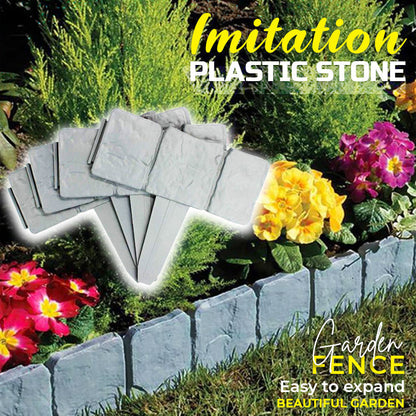 🏡 PROMO LIMITÉE 50% DE RÉDUCTION ! 💥 Clôture Jardin Pierre Reconstituée – Aspect Naturel, ABS Durable, Facile à Installer ✨