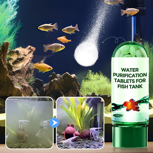 🎄 Promo Noël Éclatante：70 % de réduction ! 【💧Série pour Aquarium💧】Comprimé Puissant de Purification de l'Eau pour Aquarium🌿🐠