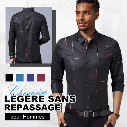 💎 50% DE RÉDUCTION ! 💎 Chemise à Manches Longues Sans Repassage pour Hommes – Élégance Premium, Zéro Effort & Confort Toute la Journée 👔✨