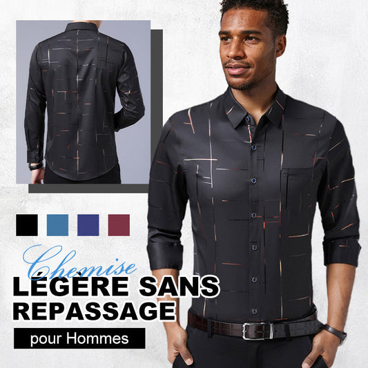 💎 50% DE RÉDUCTION ! 💎 Chemise à Manches Longues Sans Repassage pour Hommes – Élégance Premium, Zéro Effort & Confort Toute la Journée 👔✨