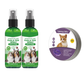 🐾 1 ACHETÉ, 1 OFFERT ! 🍃 Spray Naturel Anti-Puces & Anti-Tiques pour Animaux – Huile de Menthe Poivrée, Aloe Vera ✨