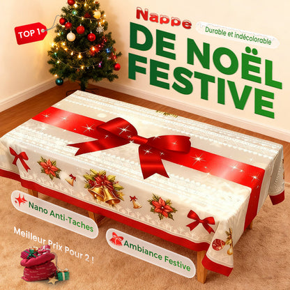 🔥Tant que le stock dure : 46 % de réduction !🎉Nappe élégante à motif de Noël