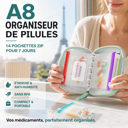 🎉 2026 Soldes — Plus de 21 600 vendus!🌸 Organisateur de Médicaments A8 Étanche
