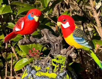 🎉🦜50% de réduction ! Perroquets électriques à commande vocale – Réalistes, animés par le son et parfaits pour animer votre jardin au printemps 🌸