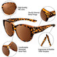 💎 50% DE RÉDUCTION ! 💎 Lunettes de Soleil Oversize « Œil de Chat » 2026 – Verres Polarés UV400, Portables par-dessus les Lunettes de Vue