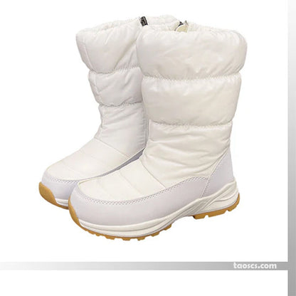 ⏳👢 60 % de réduction ⚡ Bottes de neige ultra-chaudes pour femmes – Fausse fourrure, semelle antiscellante & design matelassé! Blanc ou noir, taille 36–41 ❄️💖