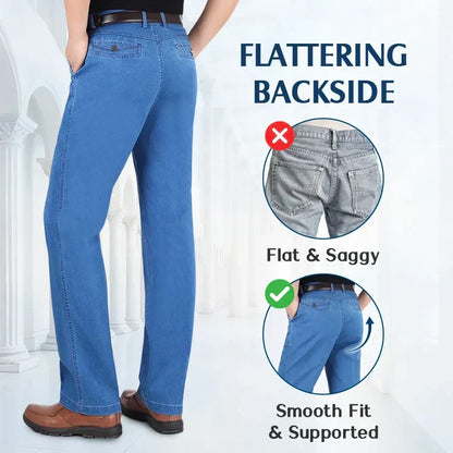 💎 60% DE RÉDUCTION ! 💎 Jeans Taille Haute à Coupe Droite pour Homme – Confort Toute la Journée, Style Intemporel & Polyvalent 👖✨