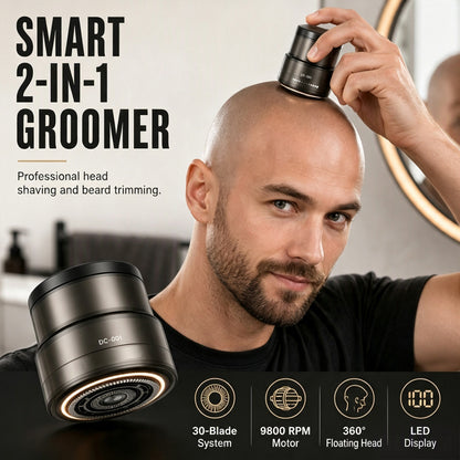 🪒 PROMO -50% ✨ Tondeuse Chauve 30 Lames — Précision et Confort Flottant 360° 😱
