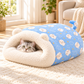 🎉 Offre limitée ! 🐈 Nid-Caverne Semi-Fermé pour Chats & Petits Chiens – Parois Épaisses et Intérieur Douillet pour un Coin Rien qu'à Eux ✨