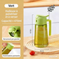 ✨ PROMO LIMITÉE 48% DE RÉDUCTION ! 🫒 Pulvérisateur et Distributeur d'Huile en Verre 2 en 1 – Large Ouverture, Contrôle Précis 🌿