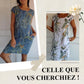 💎 60% DE RÉDUCTION ! 💎 Robe à Col Rond à Imprimé Botanique – Tissu Léger, Coupe Décontractée & Motif Printanier 🌸