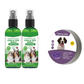 🐾 1 ACHETÉ, 1 OFFERT ! 🍃 Spray Naturel Anti-Puces & Anti-Tiques pour Animaux – Huile de Menthe Poivrée, Aloe Vera ✨