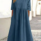 💎 60% DE RÉDUCTION ! 💎 Robe Décontractée en Coton-Lin pour Femme – Col Rond, Poches & Coupe Ample | Légère, Respirante & Élégante 🌿👗