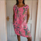 💎 60% DE RÉDUCTION ! 💎 Robe à Col Rond à Imprimé Botanique – Tissu Léger, Coupe Décontractée & Motif Printanier 🌸