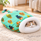 🎉 Offre limitée ! 🐈 Nid-Caverne Semi-Fermé pour Chats & Petits Chiens – Parois Épaisses et Intérieur Douillet pour un Coin Rien qu'à Eux ✨