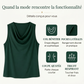 👗 PROMO LIMITÉE 50% DE RÉDUCTION ! 💥 Robe Slim Fit Col Bénitier – Sans Manches, Poches Latérales, Polyvalente ✨