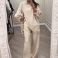 💎 50% DE RÉDUCTION ! 💎 Ensemble 2 Pièces Femme – Pull Asymétrique + Pantalon Large, Style Élégant & Confort Absolu (Soldes d’Hiver) 🎁🧥