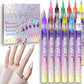 🎨50% de réduction ! Coffret de 12 Stylos pour Nail Art – Couleurs Vives, Pointe Fine 0,5 mm ✨