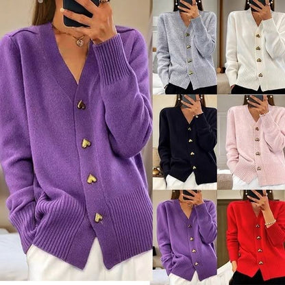 🔥 Achetez 2 Économisez 5% ! ✨ Cardigan Femme en Laine - Doux et Chaud, Style Polyvalent pour Tenues Quotidiennes, Essentiel Hiver 👚❄️
