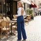 👖 PROMO LIMITÉE 50% DE RÉDUCTION ! ✨ Jean Taille Haute – Jambes Larges, Ceinture Élastique ✨