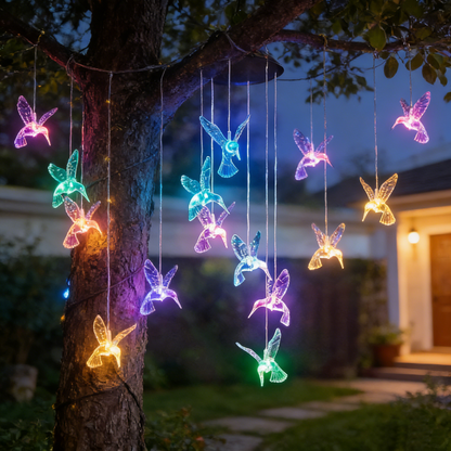 🌟 PROMO 50% DE RÉDUCTION ! ✨ Carillon Éolien Solaire à LED – 7 Couleurs Changeantes, Panneau Solaire Intégré, Déco Jardin ✨