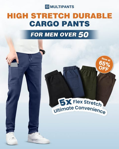 💥 Dernier jour de soldes – 65 % DE RÉDUCTION ! 🏆 MultiPants : Pantalon cargo extensible avec 6 poches, résistant à l’eau & ultra-confortable ! 👖✨