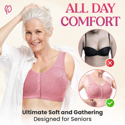 👙 50% DE RÉDUCTION SUR LE SOUTIEN-GORGE SANS FIL ! ✨ Fermeture devant, maintien total & confort absolu pour femmes 50+ 🌿