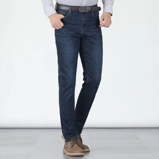 👖 PROMO LIMITÉE 50% DE RÉDUCTION ! 💥 Jean Homme Taille Haute Coupe Droite – Élastique, Respirant, Silhouette Flatteuse ✨