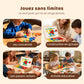 ✨ Puzzle Magnétique en Bois - 180 Pièces Géométriques, Apprentissage STEM, Boîte de Rangement Portable ✨