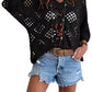 🌸 PROMO LIMITÉE 50% DE RÉDUCTION ! 🧶 Haut en Crochet Bohème pour Femme – Encore en V, Coupe Ample, Léger ☀️
