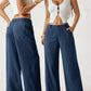 👖 PROMOTION EXCEPTIONNELLE 50% DE RÉDUCTION ! ✨ Pantalon Large Femme Coton-Lin – Léger, Respirant, Polyvalent 🌿
