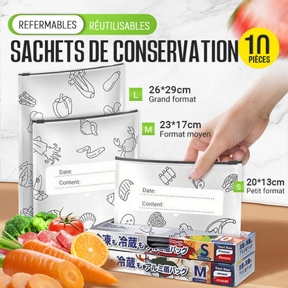 🥦 ACHETEZ 3, RECEVEZ 2 GRATUITS ! ✨ Sacs Alu Réutilisables – Fraîcheur Prolongée, Zéro Déchet & Lavables en Machine ! 🌱📦