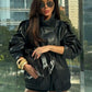 💎 59% DE RÉDUCTION ! 💎 Veste Moto en Similicuir Noir – Coupe Oversize, Fermeture Asymétrique & Style Urbain Audacieux 🏍️🖤