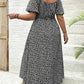 🌸 PROMO LIMITÉE 50% DE RÉDUCTION ! ✨ Robe Longue Grande Taille Bohème – Imprimé Fleuri, Fente, Manches Courtes 🌺