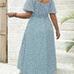 🌸 PROMO LIMITÉE 50% DE RÉDUCTION ! ✨ Robe Longue Grande Taille Bohème – Imprimé Fleuri, Fente, Manches Courtes 🌺