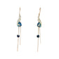 🦚 PROMO LIMITÉE 50% DE RÉDUCTION ! ✨ Boucles d'oreilles Paon – Dorées, Pendantes, Strass, Cadeau 🎁