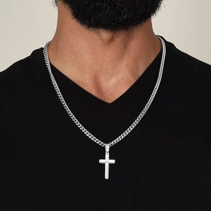 ⛪ OFFRE SPÉCIALE : 60% DE RÉDUCTION ! ✨ Collier Homme avec Pendentif Croix en Acier Inoxydable – Design Élégant, Polyvalent & Cadeau Prêt à Offrir 🎁