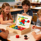 ✨ Puzzle Magnétique en Bois - 180 Pièces Géométriques, Apprentissage STEM, Boîte de Rangement Portable ✨