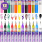 🎨50% de réduction ! Coffret de 12 Stylos pour Nail Art – Couleurs Vives, Pointe Fine 0,5 mm ✨