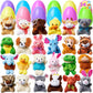 💎 50% DE RÉDUCTION ! 💎 Une Surprise dans Chaque Œuf 🥚 – 12/24/36 Mini Peluches Uniques, Couleurs Vives & Sans Bonbons 🐰✨