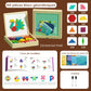 ✨ Puzzle Magnétique en Bois - 180 Pièces Géométriques, Apprentissage STEM, Boîte de Rangement Portable ✨