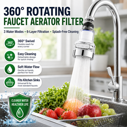 🚰 PROMO LIMITÉE 50% DE RÉDUCTION ! 💦 Filtre Robinet – Flexible, Propre, Pratique ✨