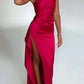 👗 PROMO FLASH 50% SUR LA ROBE LONGUE ! ✨ Robe Satin Une Épaule avec Fente – Élégante, Cintrée & Sensuelle 🌹