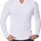💎 57% DE RÉDUCTION – TEMPS LIMITÉ ! 💎 Haut Côtelé à Manches Longues & Col en V pour Homme – Coton Premium, Coupe Ajustée & Style Sport-Chic 🧵👕