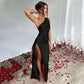 👗 PROMO FLASH 50% SUR LA ROBE LONGUE ! ✨ Robe Satin Une Épaule avec Fente – Élégante, Cintrée & Sensuelle 🌹